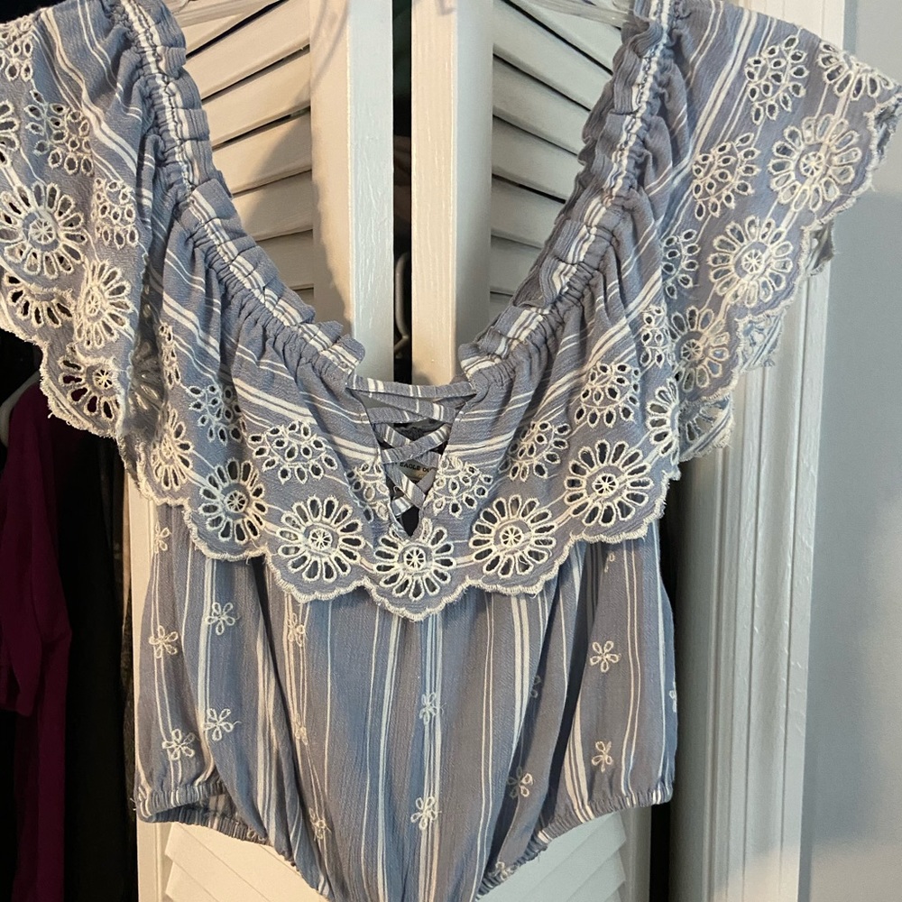 Periwinkle American Eagle crop top